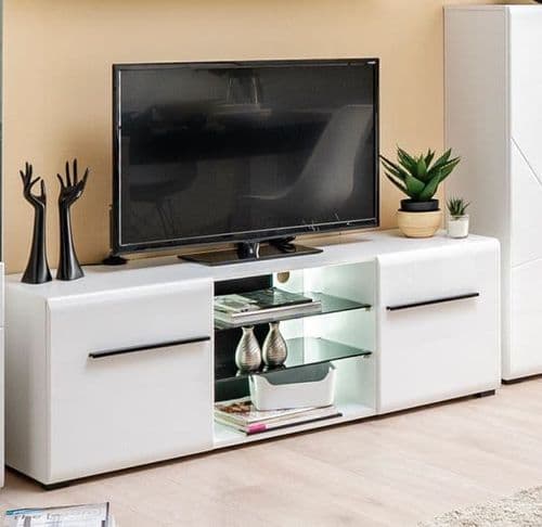 Terrento White Large Tv Cabinet - 11008824