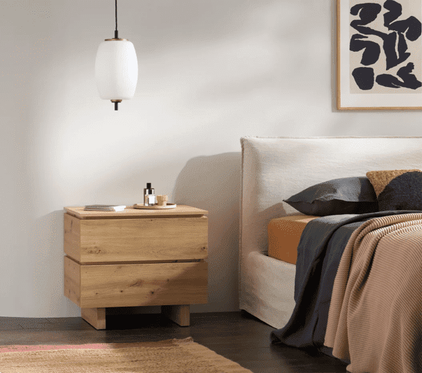 Texas Artisan Oak Effect 2 Drawer Bedside P8AEER22