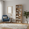 Thomas Artisan Oak Effect Slim 211.5cm Tall Bookcase - 11011481