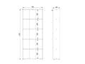 Thomas White Slim 176.5cm Tall Bookcase - 11011438