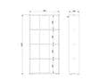 Thomas White Slim Low Short Bookcase - 11011436