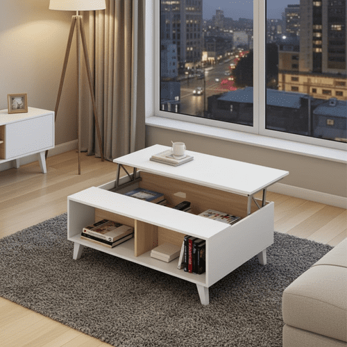 Toris Coffee Table Oak and White - 2606