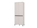 Toshiro Cashmere Taupe 40 Pair Tall Shoe Cabinet Cupboard - 11014278