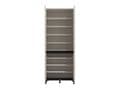Toshiro Cashmere Taupe Half Mirrored 40 Pair Tall Shoe Cabinet Cupboard - 11014081