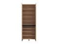 Toshiro Oak Effect Half Mirrored 40 Pair Tall Shoe Cabinet Cupboard - 11014079