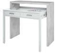 Turin Artic Concrete Grey And White Desk/Dressing Table or Console Table - 2931