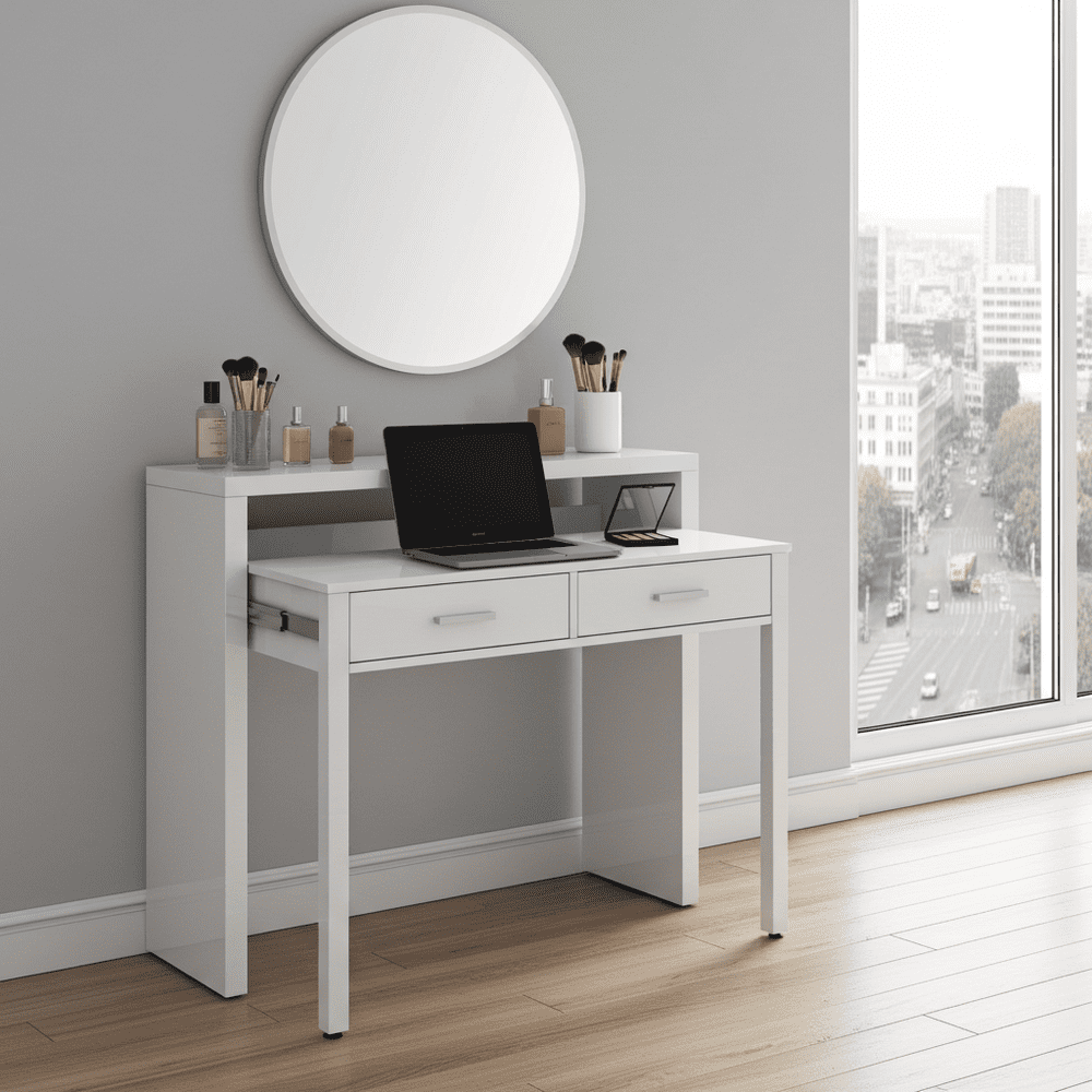 Turin Extending Console Table White| Amos Mann Furniture Wholesale