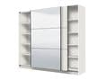 Valentina White 220cm Sliding Wardrobe with Mirror - 11008286