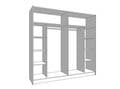 Valentina White 220cm Sliding Wardrobe with Mirror - 11008286