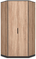Vant Oak Effect 2 Door Corner Wardrobe - 2677