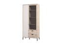 Vivea Grey Oak Effect And Cashmere Slatted 2 Door Display Cabinet  - 11013569