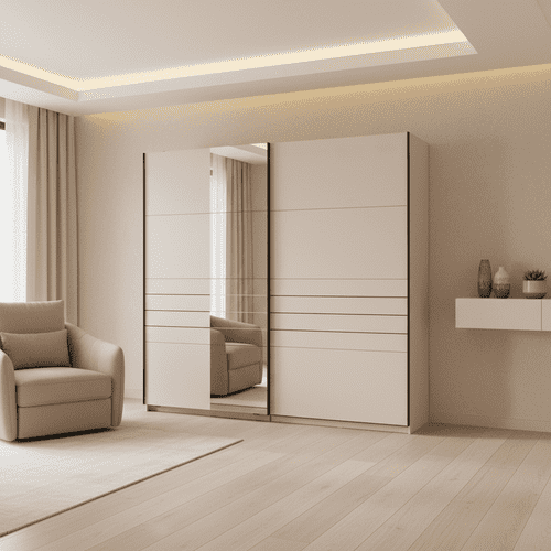 Weyma 220cm Cashmere Sliding Door Wardrobe - 11014746