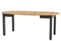 Wiktor Black And Oak Effect Round Extending Dining Table - SZY-INDS2
