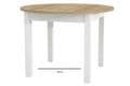 Wiktor White And Oak Effect Round Extending Dining Table - SZY-INDS2OAK