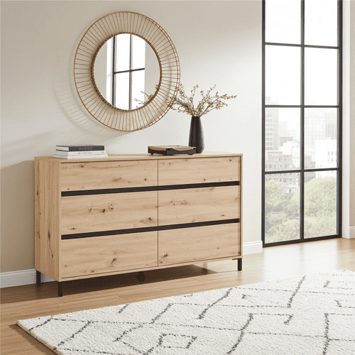 Zavaro Oak Effect Wide Chest Of Drawers - 11014257