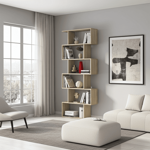 Zing Oak Effect Bookcase - 2605