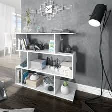 Zing Short White Gloss Bookcase - 2507
