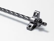 Candy Twist Antique Pewter 3/8" Stair Rod With Urn Finial