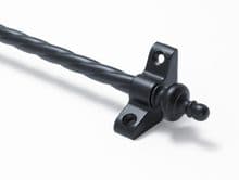 Candy Twist Rope Wrought Iron 3/8" Stair Rod With Urn Finial