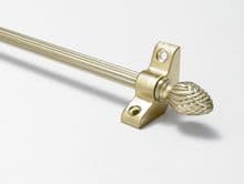 Norfolk Reed Satin Brass 3/8" Stair Rod With Pineapple Finial