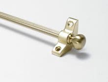 Norfolk Reed Satin Brass 3/8" Stair Rod With Round Finial