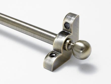 Stair Rods | Antique Brass Stair Rod Round Finial 1/2 Inch Diameter