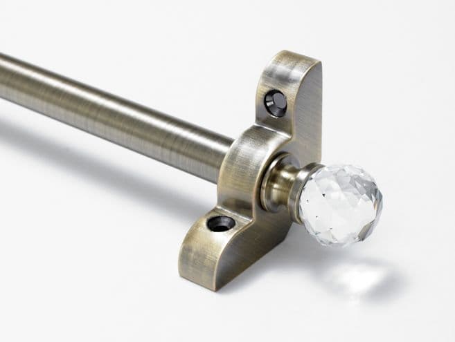 Antque Brass Crystal Stair Rods | Quality 1/2 Inch Carpet Rods