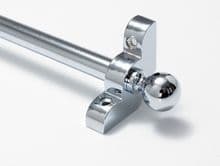 Premium Polished Chrome 1/2" Stair Rod With Ball Finial