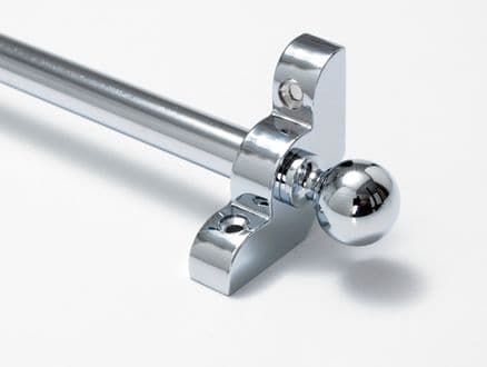 Stair Rods | Polished Chrome Stair Rod Round Finial 1/2 Inch Diameter