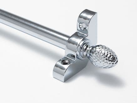 Stair Rods | Polished Chrome Stair Rod Pineapple Finial 1/2 inch Diameter