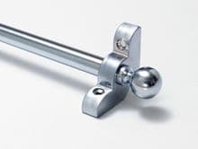 Premium Satin Chrome 1/2" Stair Rod With Ball Finial