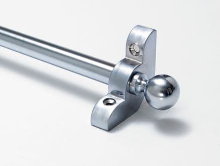 Stair Rods | Satin Chrome Stair Rod Round Finial 1/2 Inch Diameter