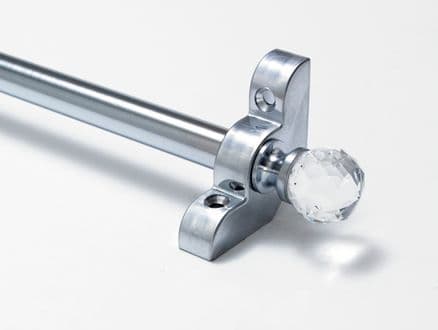 Satin Chrome Crystal Stair Rods | Quality 1/2 Inch Carpet Rods