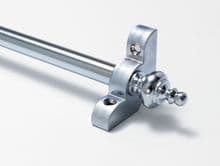 Premium Satin Chrome 1/2" Stair Rod With Urn Finial