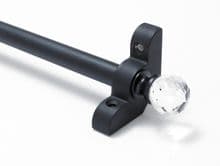 Premium Wrought Iron 1/2" Stair Rod With Clear Crystal Finial