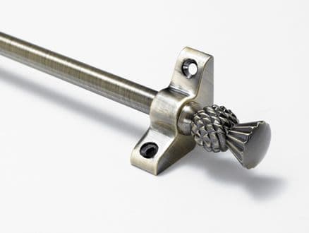 Stair Rods | Antique Brass Stair Rod Thistle Finial