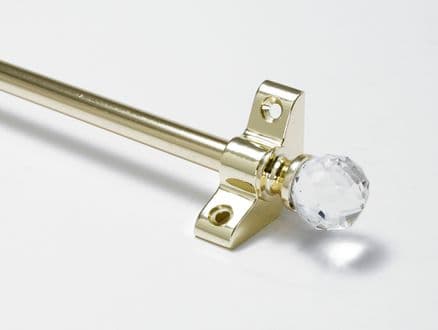 Crystal Stair Rods | Brass 3/8 Inch Stair Rods Crystal Finial