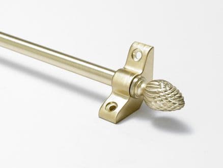 Stair Rods | Satin Brass Stair Rod Pineapple Finial
