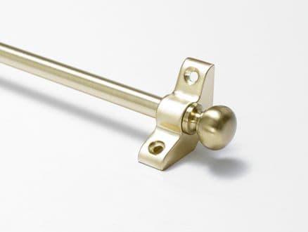 Stair Rods | Satin Brass Stair Rod Round Finial
