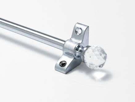 Crystal Stair Rods | Satin Chrome crystal 3/8 Inch Stair Rods