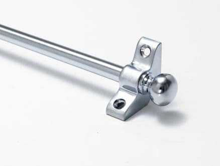 Stair Rods | Satin Chrome Stair Rod Round Finial