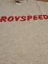 A CLASSIC ROYSPEED T SHIRT (GREY  WITH RED SCRIPT