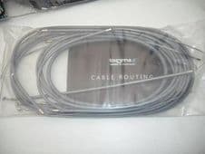 BGM Grey complete teflon lined cable set   inc std throttle cable