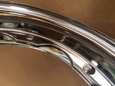 BGM POLISHED STAINLESS STEEL  LAMBRETTA WHEEL RIM