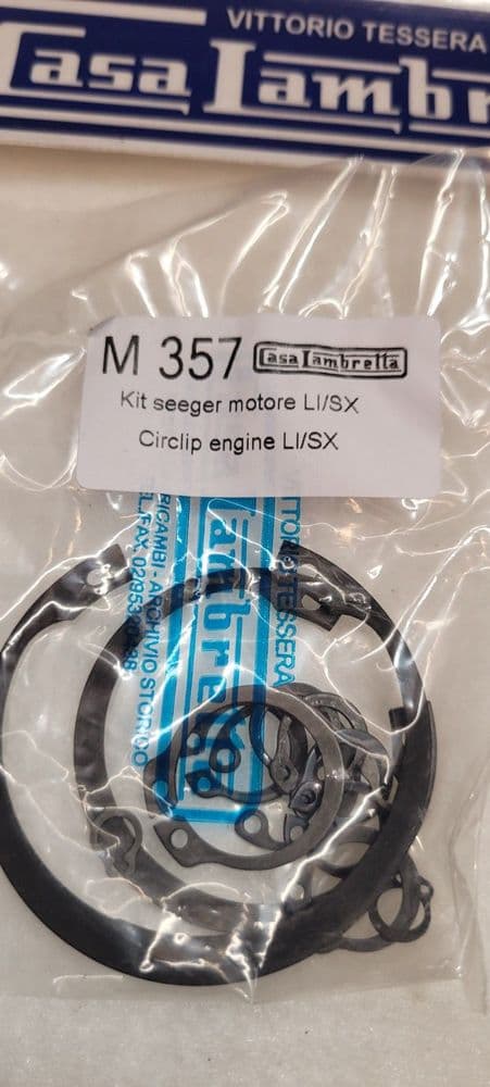CASA LAMBRETTA COMPLETE ENGINE CIRCLIP SET & x28;13& x29;