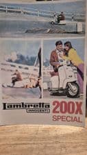 LAMBRETTA SX 200  SALES LEAFLET A4 LAMINATED