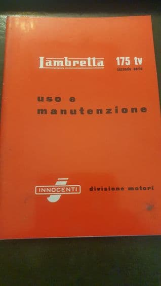 LAMBRETTA TV 175  SER 2 OWNERS  MANUAL