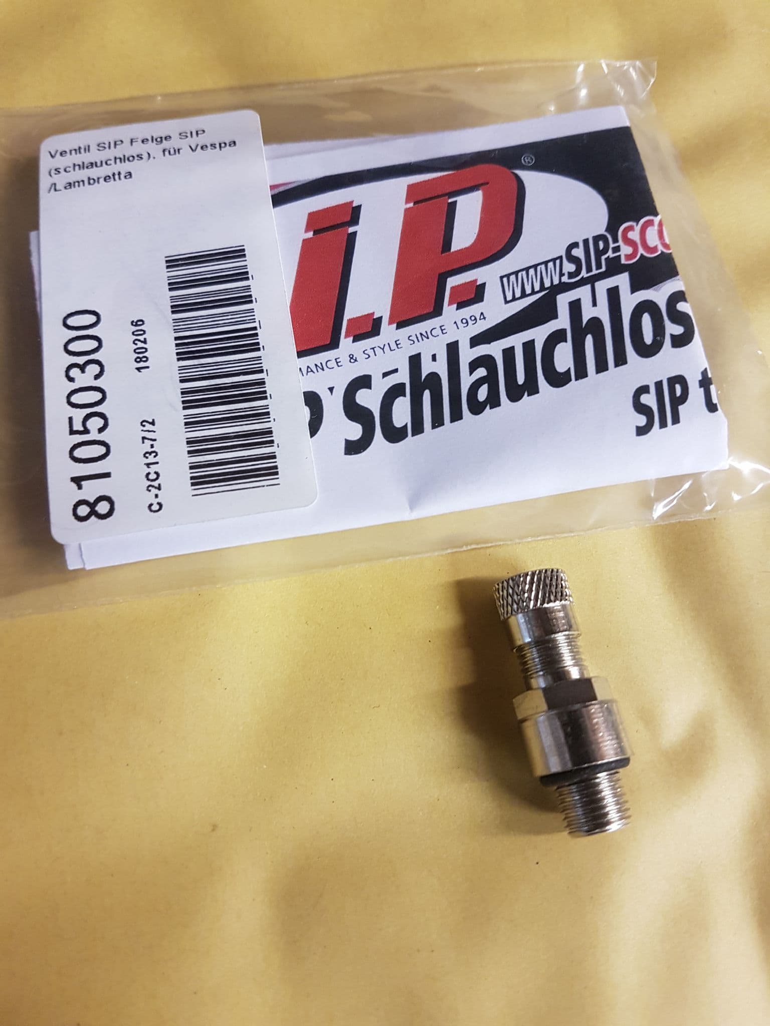 SIP TUBLESS RIM VALVES CHROME