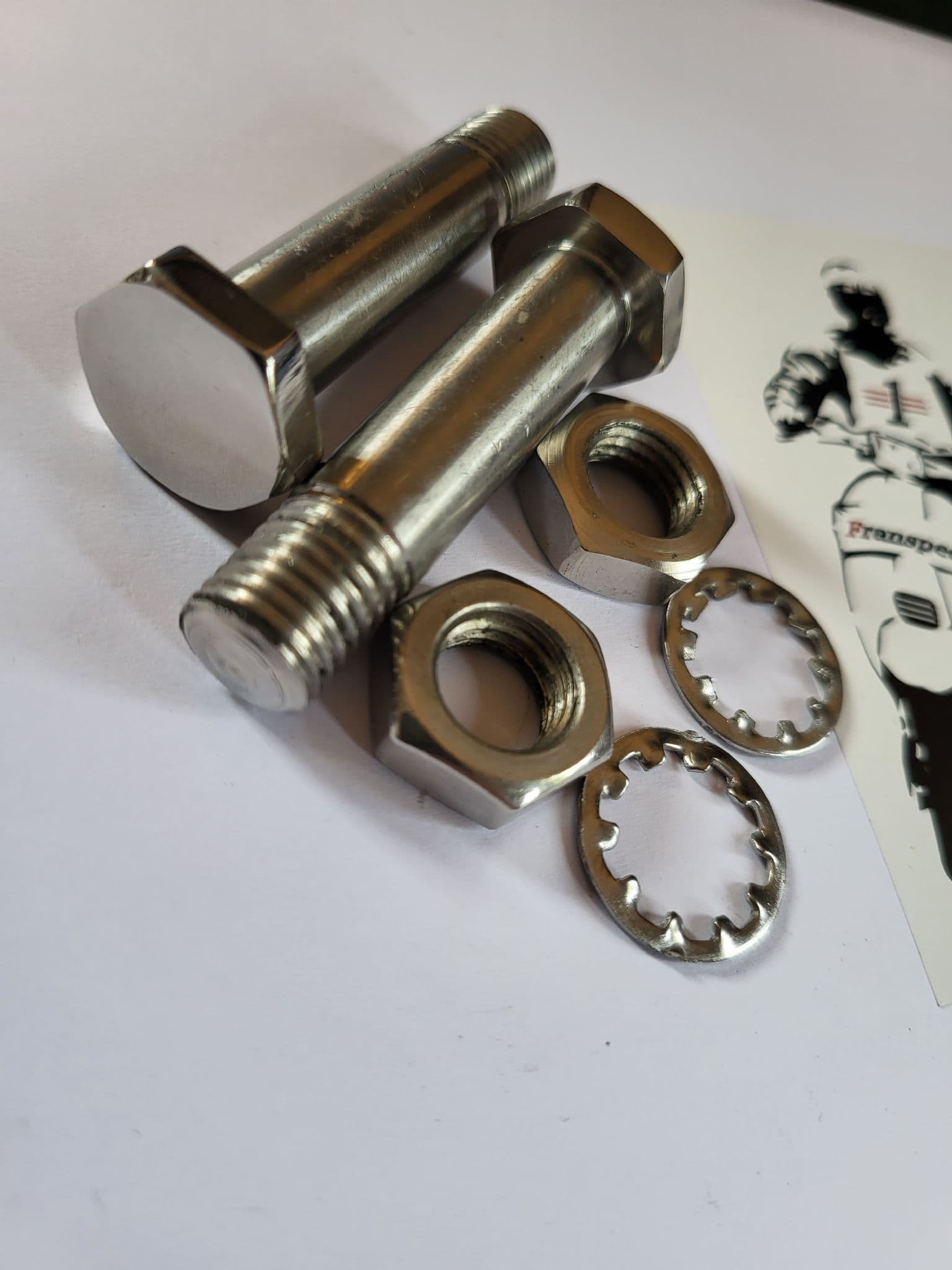 Stainless fork pivot bolts