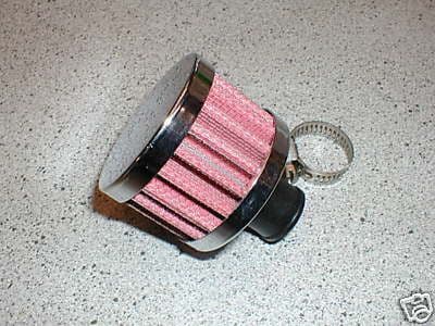 CHROME BREATHER / EMMISSION VALVE FILTER - UNIVERSAL